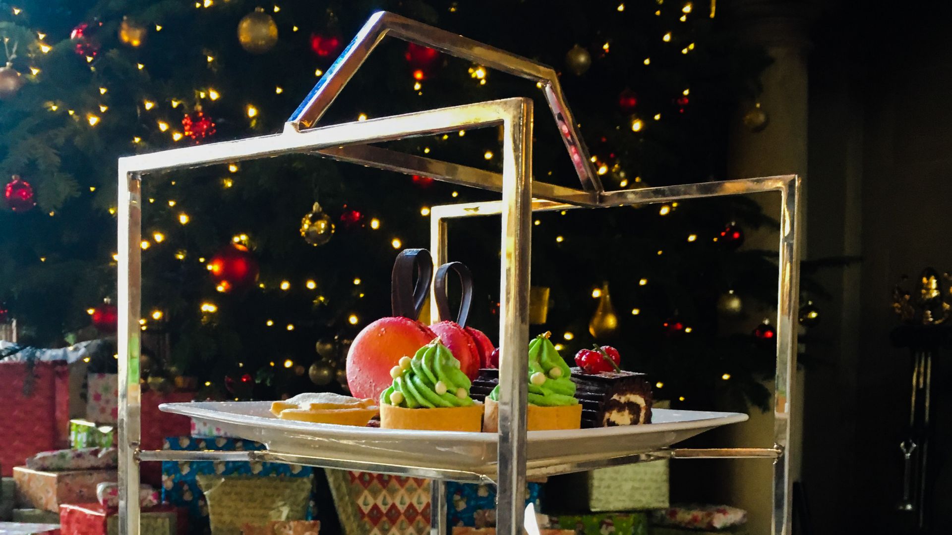 Festive themed food for afternoon tea 