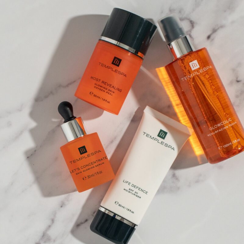 selection of spa products